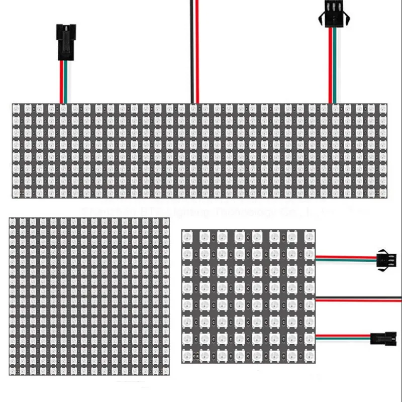 DC12V WS2815 DC5V WS2812B 8X8 16X16 8X32 LED Pixel Panel Flexible Screen WS2812 RGB Led Module Individually Addressable LED strp