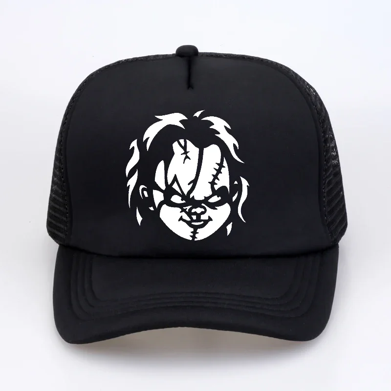 

Chucky Devil Baby Hip Hop mesh trucker cap Fashion leisure 3D Print Fashion High Quality Men women Cotton Baseball Caps