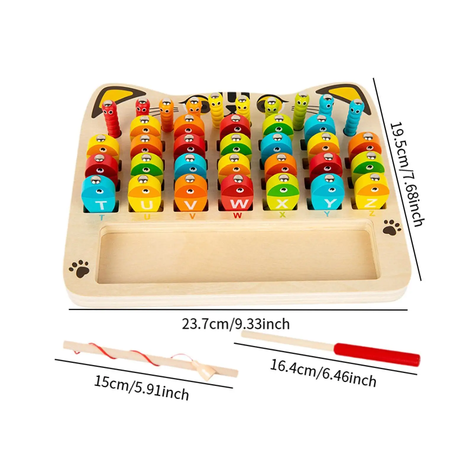 Fishing Game Toy Color Cognitive Early Educational Coordination Game for Kindergarten Kids Girls Boys Children Birthday Gifts