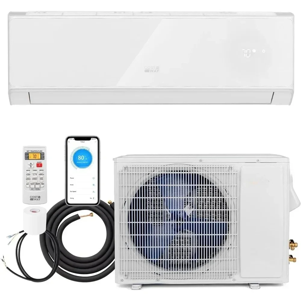18000 BTU Wifi Enabled Mini Split Air Conditioner, 21 SEER2 208-230V Inverter AC Unit Cools up to 1250 Sq. Ft., Energy Efficient