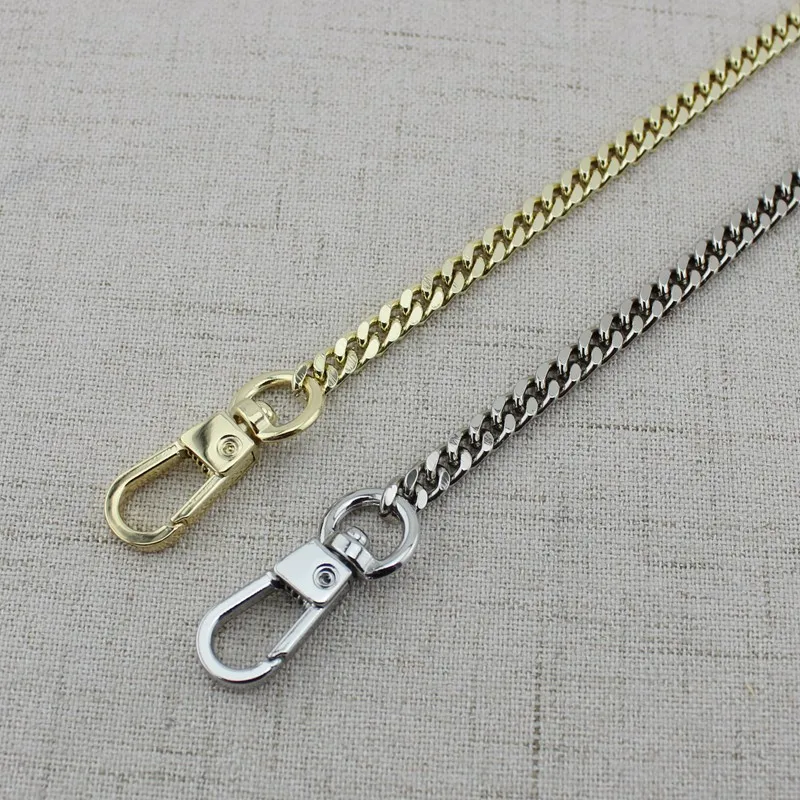 1 piece,60-140cm Light Gold Silver 5mm wide tiny chain in 4 kinds Buckle for repair ladies bags purse chain strap