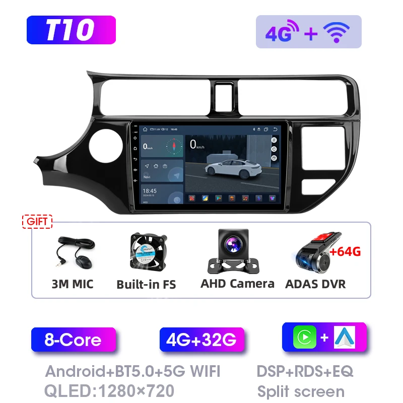 Srnubi Android Autoradio CarPlay Voor KIA RIO K3 2011-2015 Bluetooth Multimedia Video Player 2Din Navigatie Head Unit audio