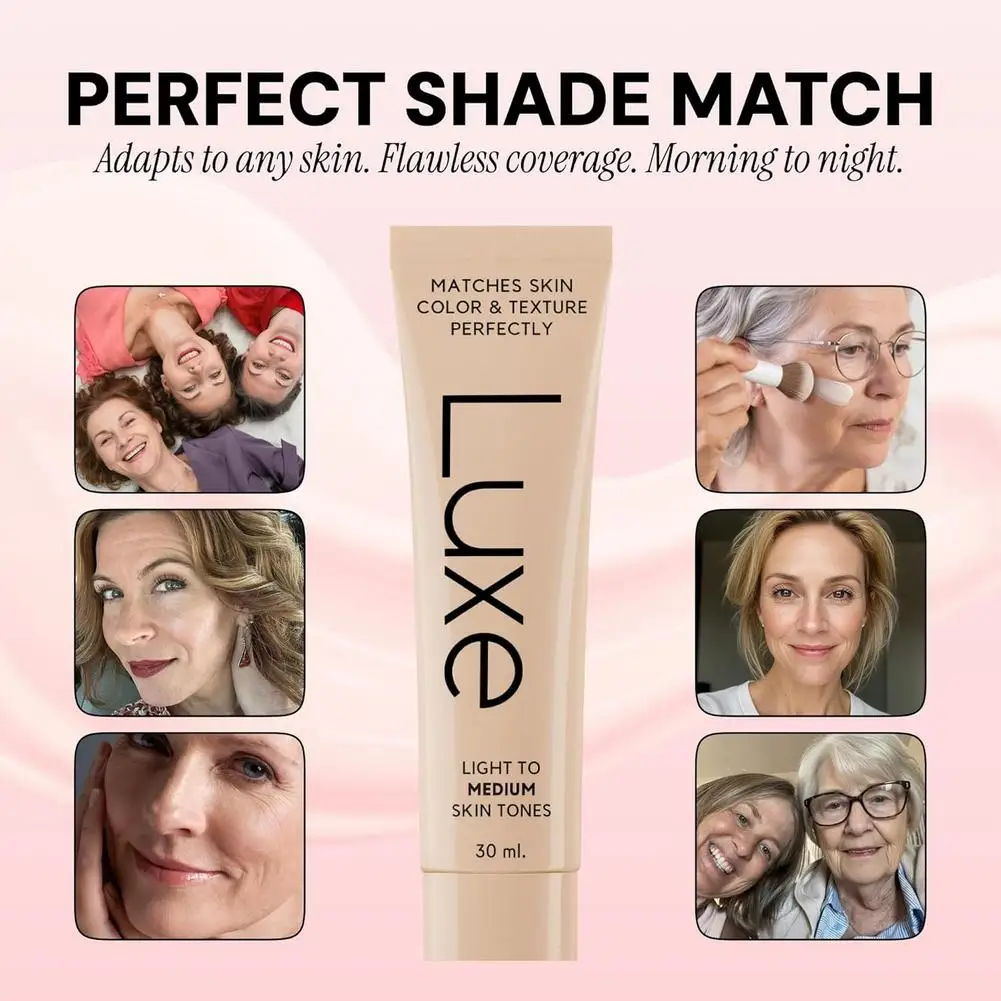 30ml Luxe Research Color Changing Foundation Original Brand High-end Full Coverage Liquid Foundation Matches Skin Color Texture