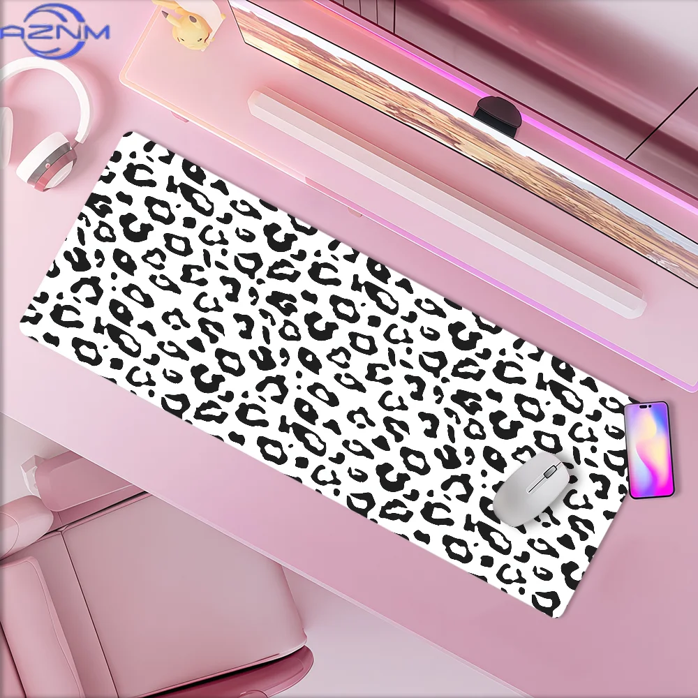 Pink L-Leopard Style Mouse Pad Non-slip Thickened MousePad Student Gaming Cushion Large Writing Lockedge Office