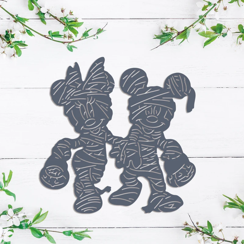 Mama Mickey und Minnie Halloween-Stanzformen für DIY Scrapbooking, Prägung, Karten, Basteln, Disney-Charakter, gestanzter Schlag, Neu 2022