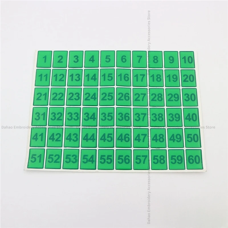 Machine Head Digital Sticker Label 1-40 red green sticker for High-Speed Tajima Barudan Swf Feiya Zsk Happy Domestic Embroidery