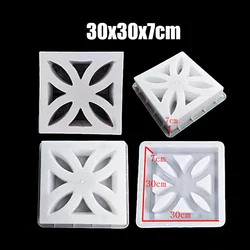 Wall Decoration Cement Flower Window Mold Chinese Style Exterior Wall Hollow Shape Antique Flower Brick Length And Width 30Cm