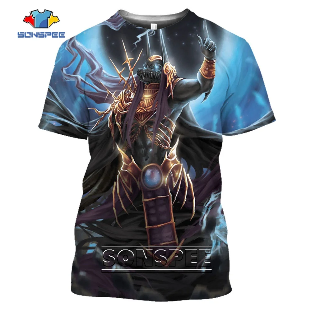 SONSPEE Summer Horus Graphic T-Shirt 3D Printing Tees Egyptian Mythology Street Clothing Men Women Oversized Tshirt Kids Tops