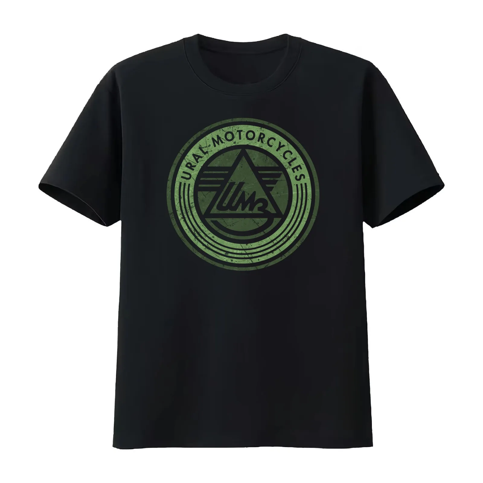 Ural Vintage Motorcycle Green T-Shirt Summer Casual Cotton Tee Oversized Streetwear Tops Vintage Graphic Print 100% Cotton