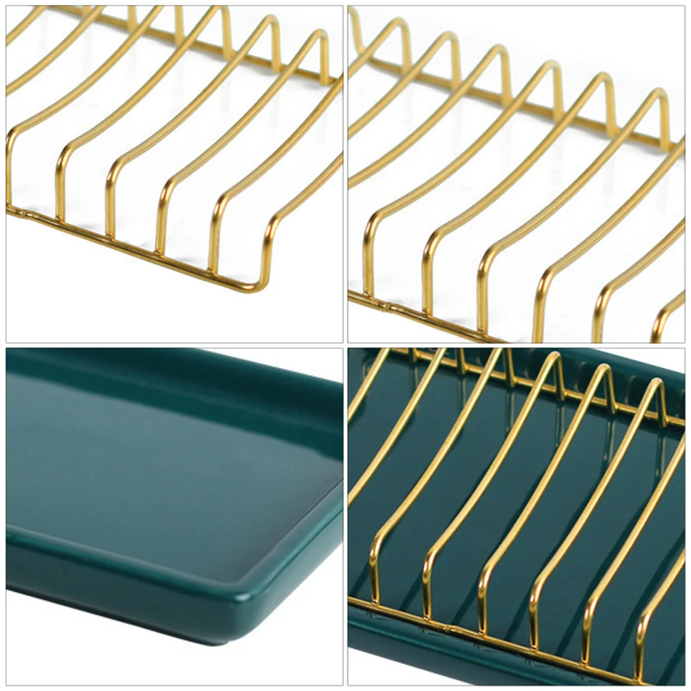 

1pc Drainer For Kitchen Drain House Draining Dish Rack Soap Box Detachable Holder Ceramic Soap Case Home Storage Organizer