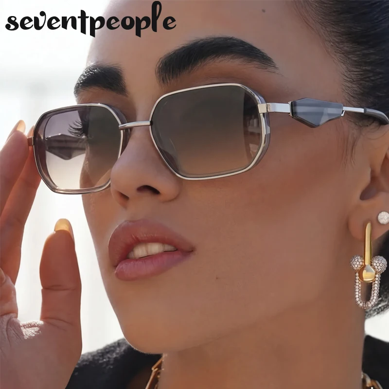 

Steampunk Retro Rectangle Punk Sunglasses Women 2026 Luxury Brand Hexagon Sun Glasses for Ladies Fashion Shades Driving Eyewear
