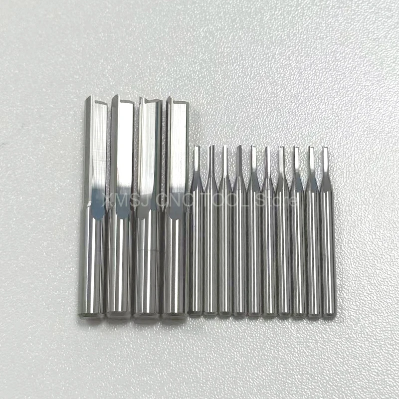 

10pcs/Lot 2A 3.175 4 6mm CNC Engraving CuttersTwo Flutes Straight Router Bits for Wood Carbide Endmills Cutting Milling Tools