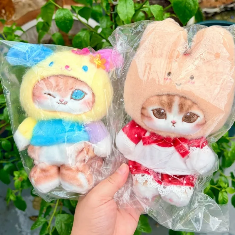 Lindo llavero de peluche de 12 cm de Sanrio: tiburón, gato, nuevo Marroncream, Usahana, Hangyodon, Kuromi, KT, Mofusand, colgante de muñeco de peluche de dibujos animados
