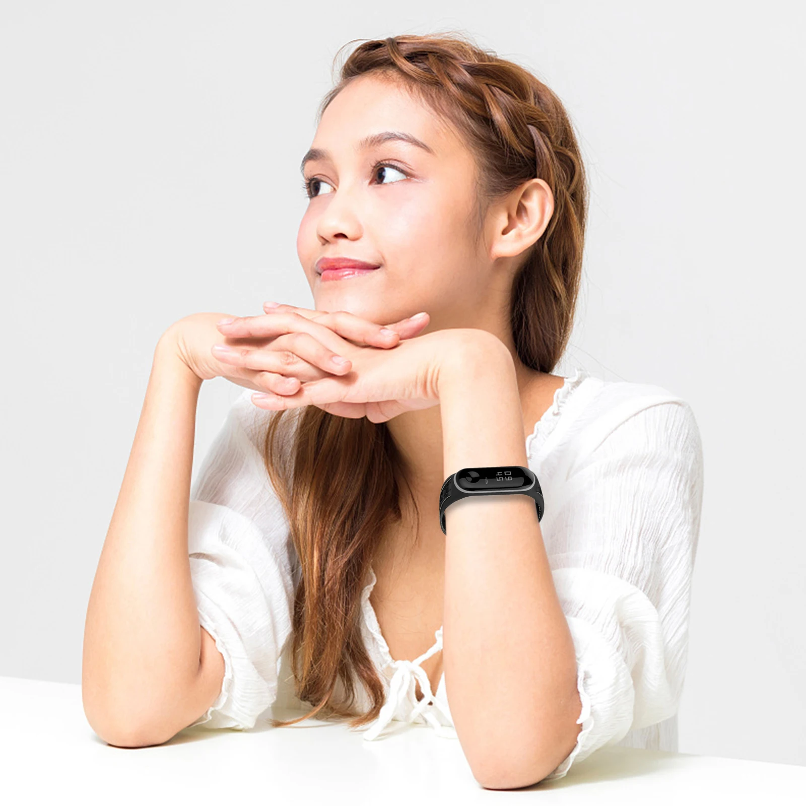 

Silica Gel Comfortable Strap Strap Smart Bracelet Replacement Most Wrists Bracelet Accessory Adjustable