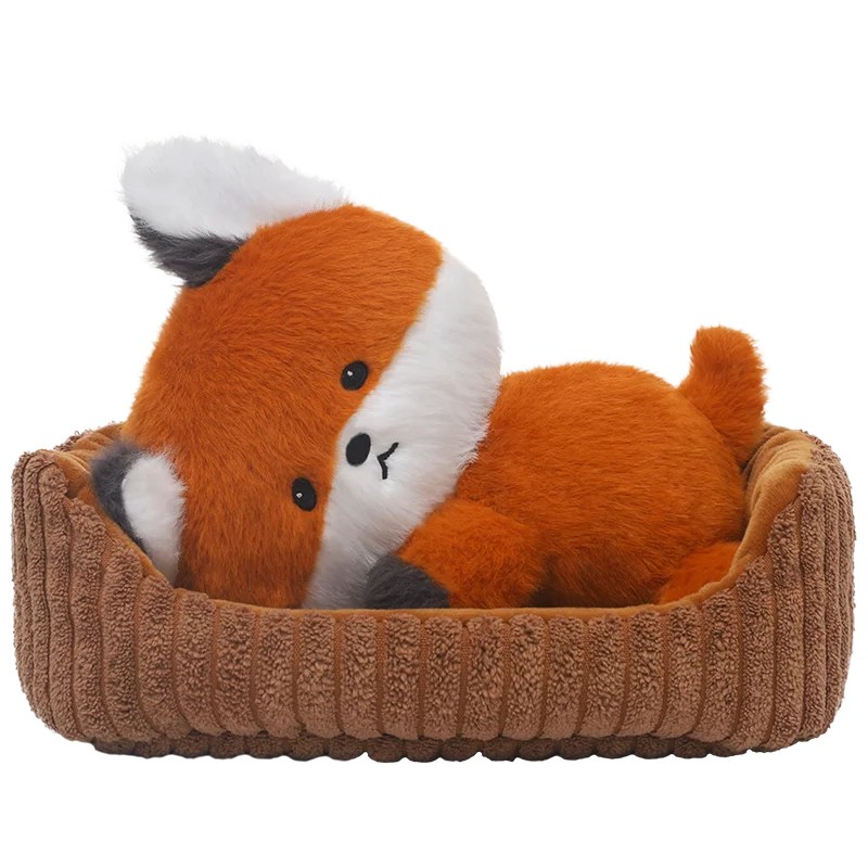 Capibara tumbado de alta calidad, gato negro, zorro en nido, animales de peluche de dibujos animados súper lindos, peluche de peluche para niños, regalo de cumpleaños