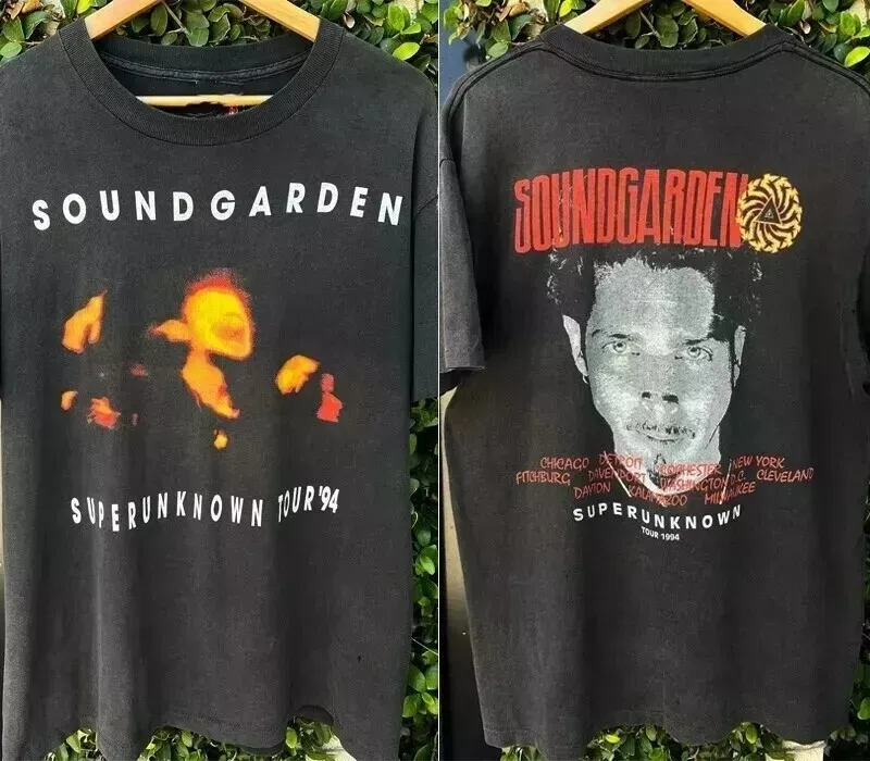 Soundgarden Superunknown Band 2 Side Black Classic Style Shirt Reprint