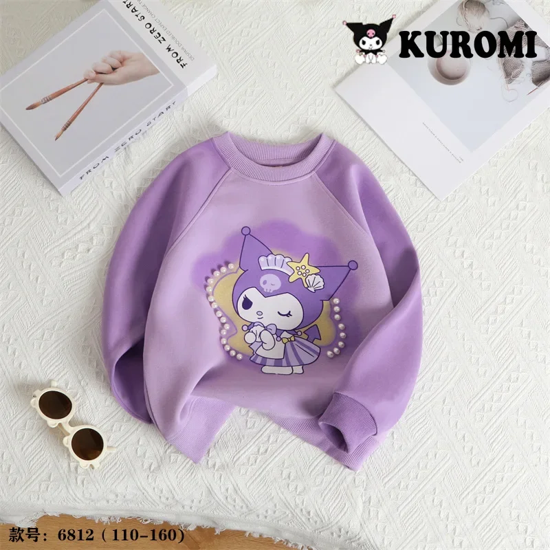 

Kawaii Sanrio Kuromi Anime My Melody Long Sleeve Hoodie Spring Autumn Cute Cartoon Children Cinnamoroll Shirt Clothing Gifts Toy