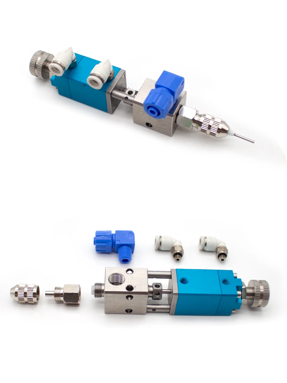 QLH-21A Pneumatyczny precyzyjny zawór dozujący naparstek Zawór dozujący klej UV 0,01 ml Y — zdjęcie 2