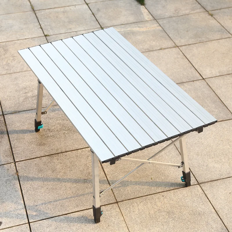 New Adjustable Egg Roll Table Folding Table Aluminum Alloy Folding Table for Outdoor Camping and Barbecues