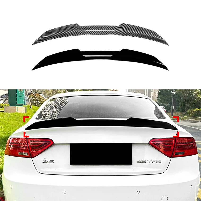 

For Audi 2007 08 09 010 11 012 13 14 2016 A5 S5 8T 4Door Sportback Car Rear Boot Spoiler Cap Car Rear Trunk Roof Lip Lid Spoiler