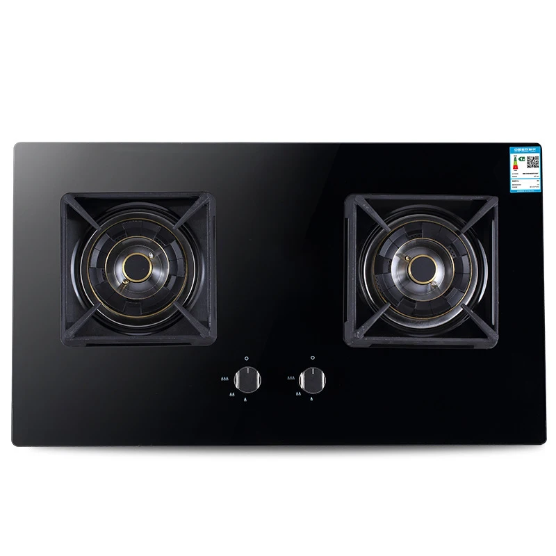 4-Burner Natural Gas Stove - Multi-Head Built-in Cooktop for Domestic Kitchen, High Efficiency with Electronic Ignition