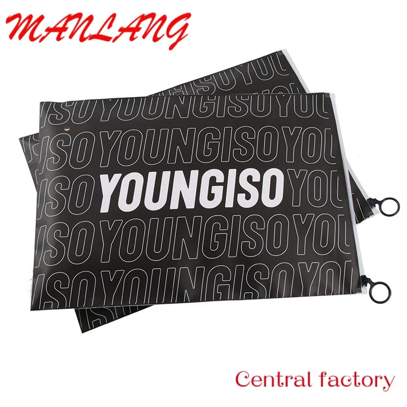 Custom  Custom Print Logo Ziplock Zipper Clothing Packaging Bag Underwear Packing T-shirt CPE Plastic Bags