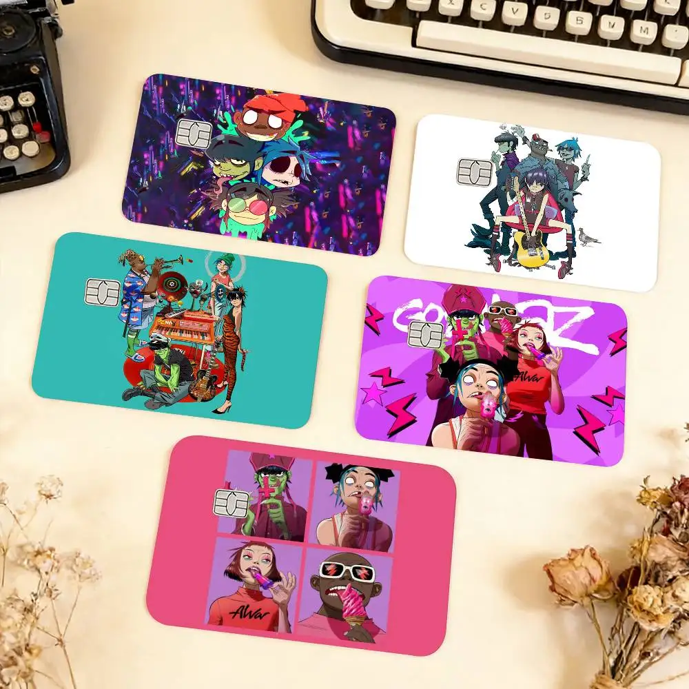 For D-Damon Albarn G-Gorillaz Waterproof Film Skin Cover Credit Card Stickers Debit Front Bank Bus Pass