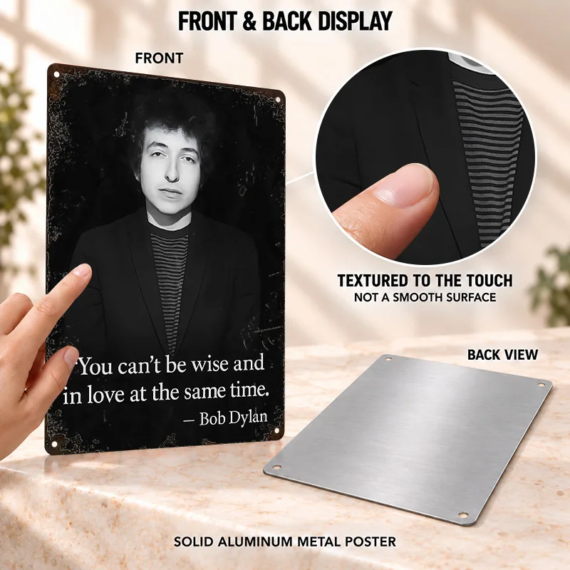 Bob Dylan Aluminum Posters Retro Album Inspired Portrait Collector Room Wall Art Personalized Metal Sign Gift For Music Lovers