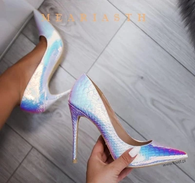 2026 Women Solid Color snaker Pumps Female High Heel Shoes Woman Fashion Patent Leather Sexy Pointed Toe Thin Heel Wedding Shoes