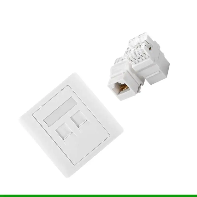 U55C 86 Type 4 Port Ethernet Wall Plate Standard Outlet Easy Installation Networking