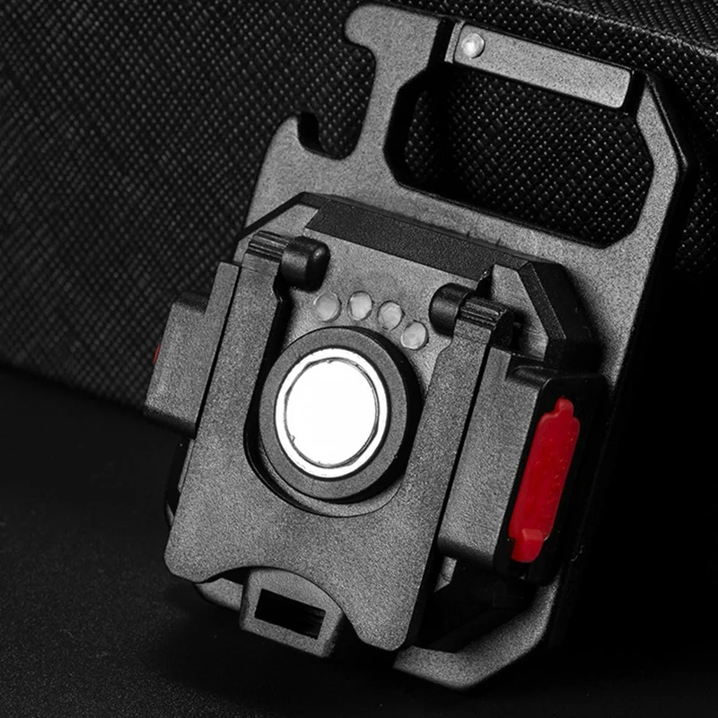 Mini LED Flashlight Work Light COB Pocket Flashlight Keychains USB Rechargeable Outdoor Camping Lamp With Corkscrew
