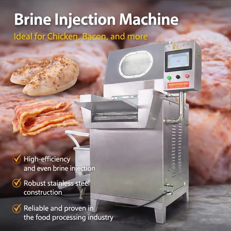CE Certified Industrial Meat Brine Injection Machine Automatic Saline Injector for Chicken Beef Ham Bacon Processing Equipment