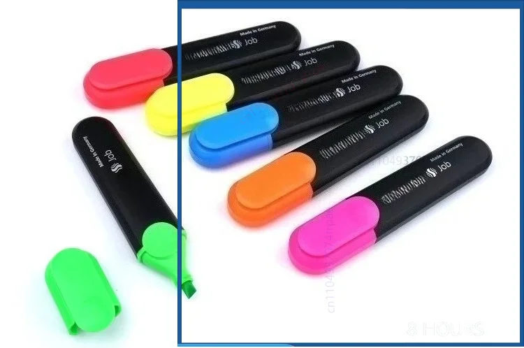 For Schneider Job150 Highlighter Marker Pen Large Capacity Non‑Fluorescent Agent Chisel Tip 1‑5mm Marking Pen(5pcs)