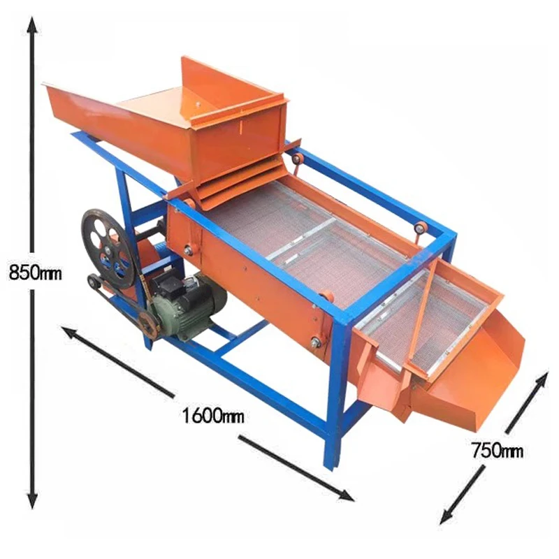 เครื่องคัดกรองเมล็ดพืชเครื่องเขย่าเมล็ดข้าวโพดถั่วเหลืองข้าวสาลีเรพซีดที่กรองแบบสั่นตะแกรงทำความสะอาดเมล็ดพืช