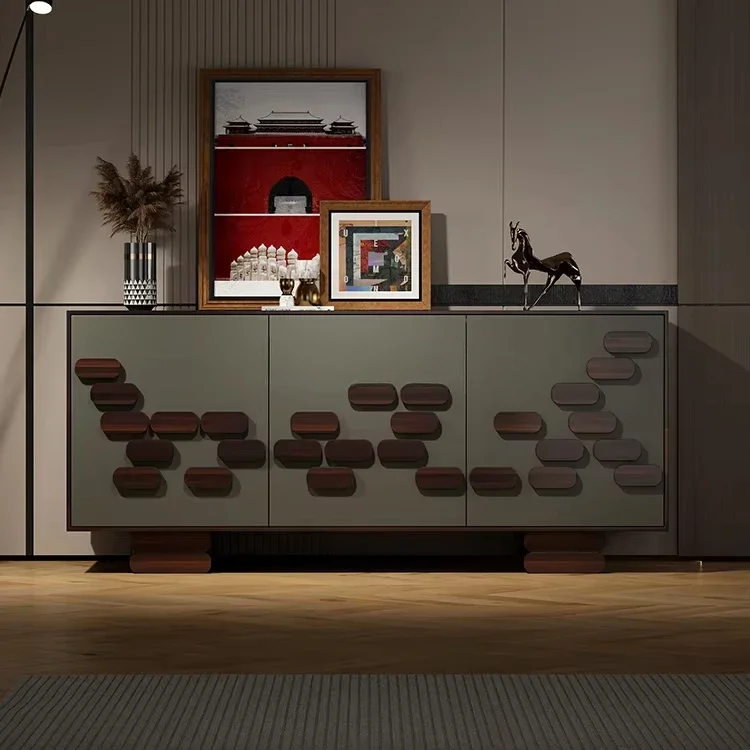 

z Light Luxury Style Modern Simple Console Table Italian Marble Entrance Console Cabinet