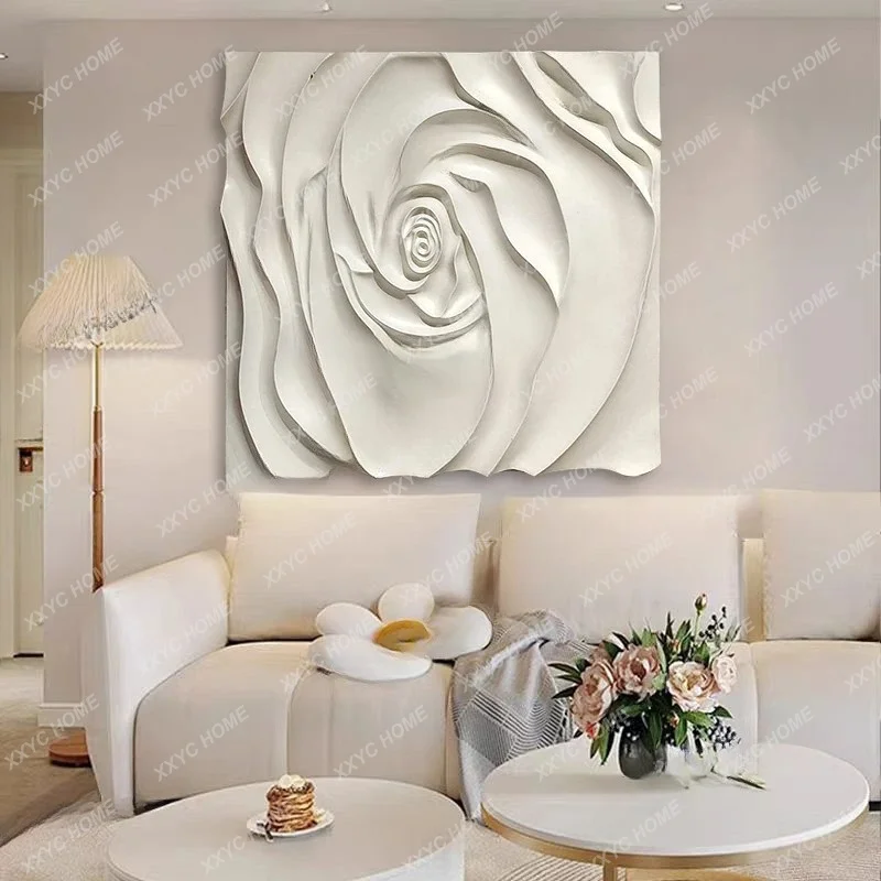 

Modern living room high sense wood carving hanging painting villa physical decoration painting bedroom simple
