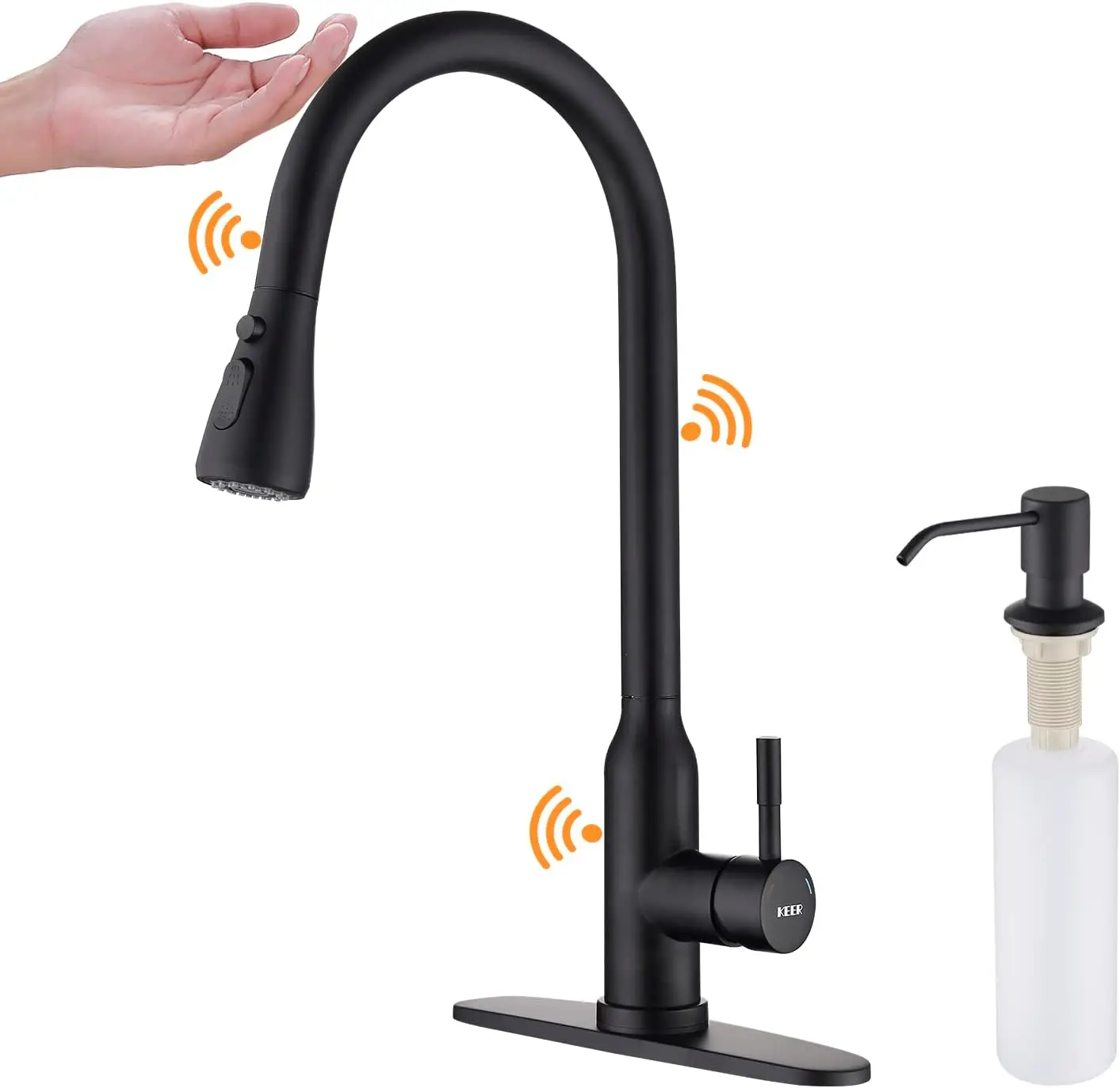 

Smart Touch Kitchen Faucet with Pull-Down Sprayer, Brushed Nickel Finish, Easy Installation for Sink