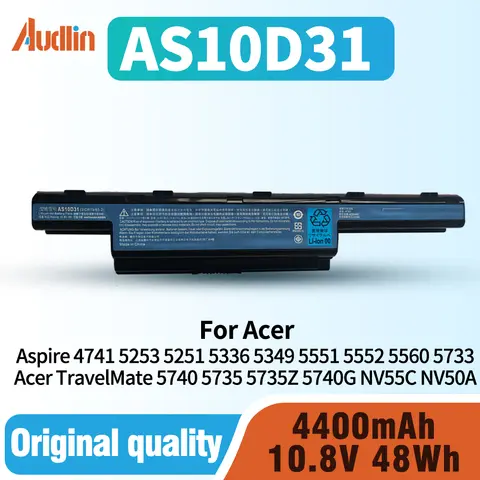 Battery for Acer AS10D31 AS10D51 Acer Aspire 4741 5253 5251 5336 5349 5551 5552 5560 5733 Acer TravelMate 5740 5735 5735Z 5740G
