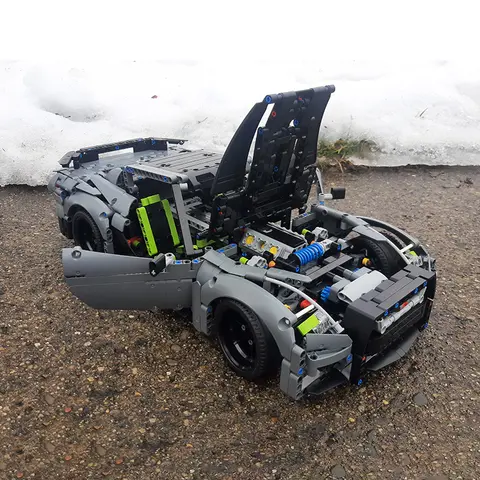 Teknisk MOC GT3 RS R8 GT-R R35 Hot Rod F1 MOD 42156 9X8 Le Mans Hybrid Hyperbil Byggstenar Racingbil Klossar Modell DIY Leksak 10 best sales Audi R8 Lego - №8