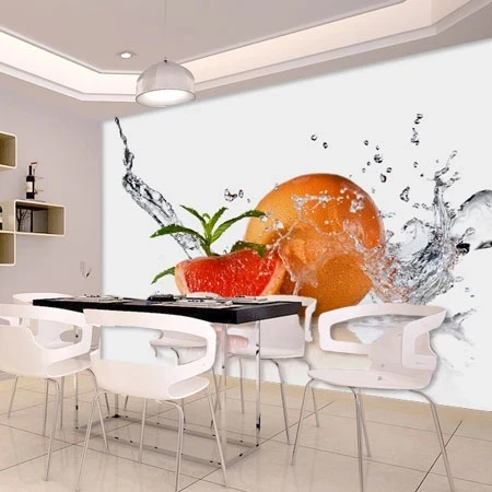 Custom Mural Water drop fruit orange 3D Wallpaper for kitchen room photo Living room sofa TV background wall bedroom restaurant