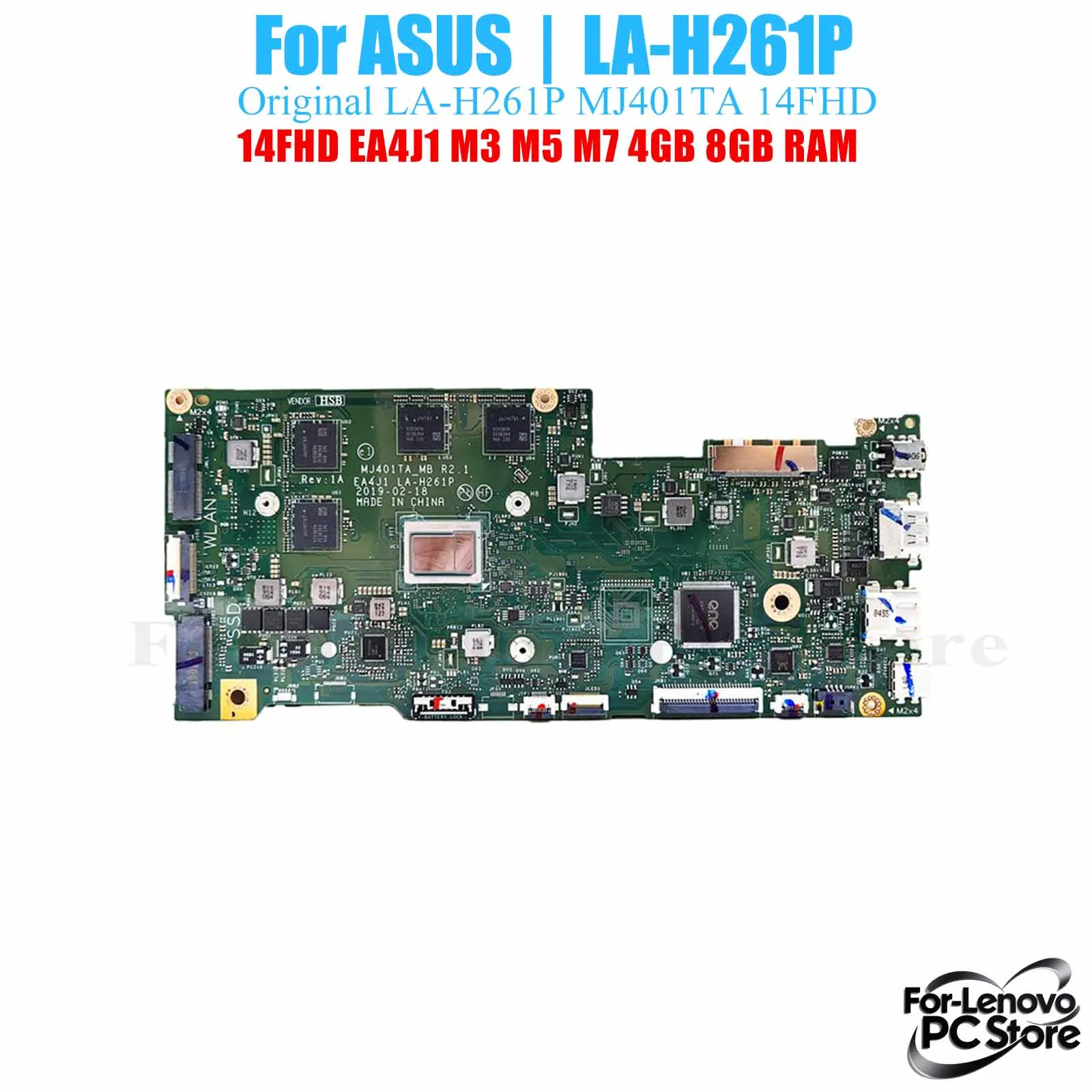 

LA-H261P для ноутбука ASUS MJ401T, материнская плата LA-H261P MJ401TA 14FHD EA4J1 LA-H261P ​ ​ Материнская плата ноутбука с процессором