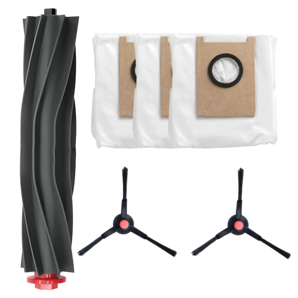 1 مجموعة الأسطوانة الرئيسية الجانب فرشاة أكياس الغبار عدة تحسين جودة الهواء ل Eufy 3-in-1 E20 جهاز آلي لتنظيف الأتربة جزء الملحقات