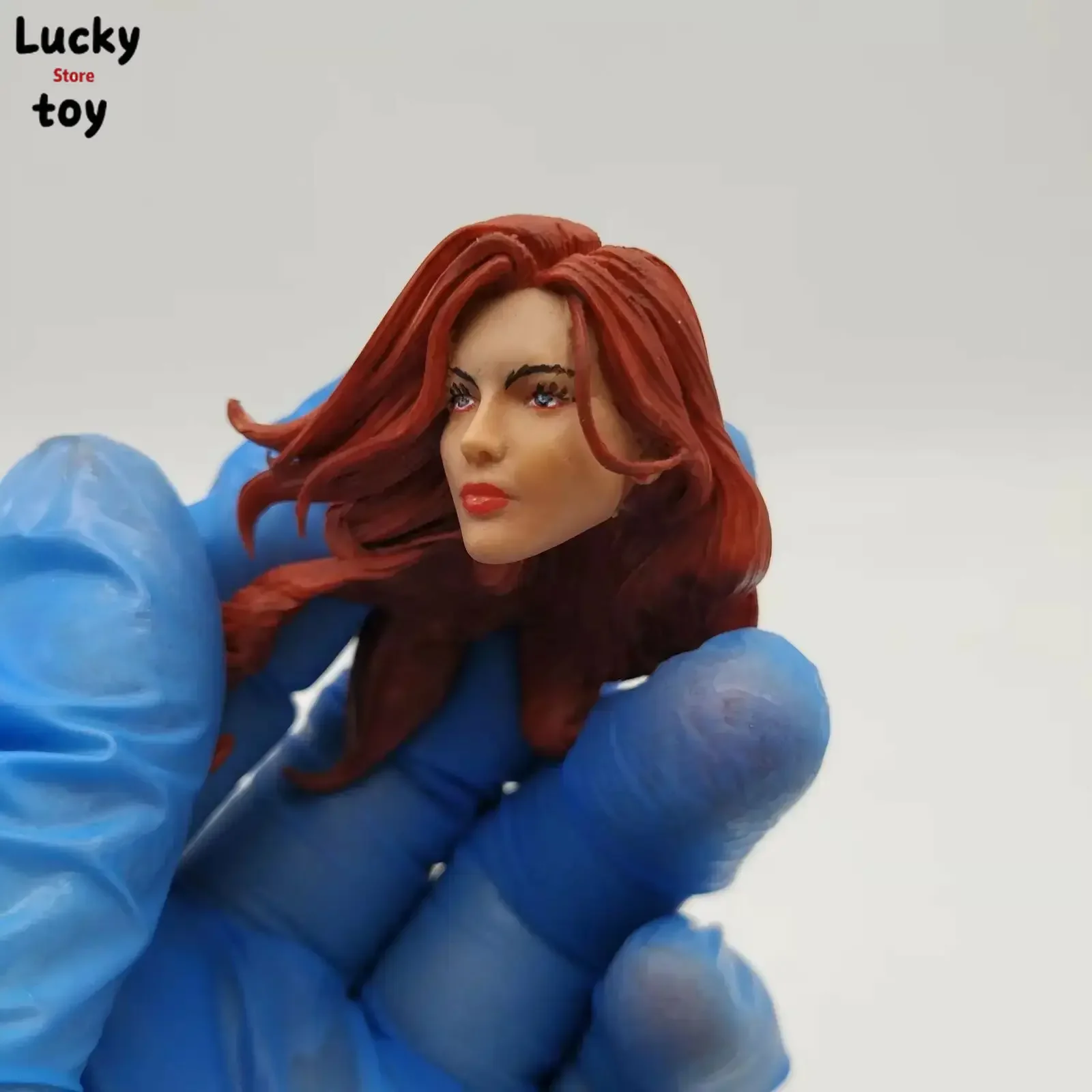 

Handpaint 1/12 Scale Red Hair Female Solider Head Sculpt Action Figure Toy