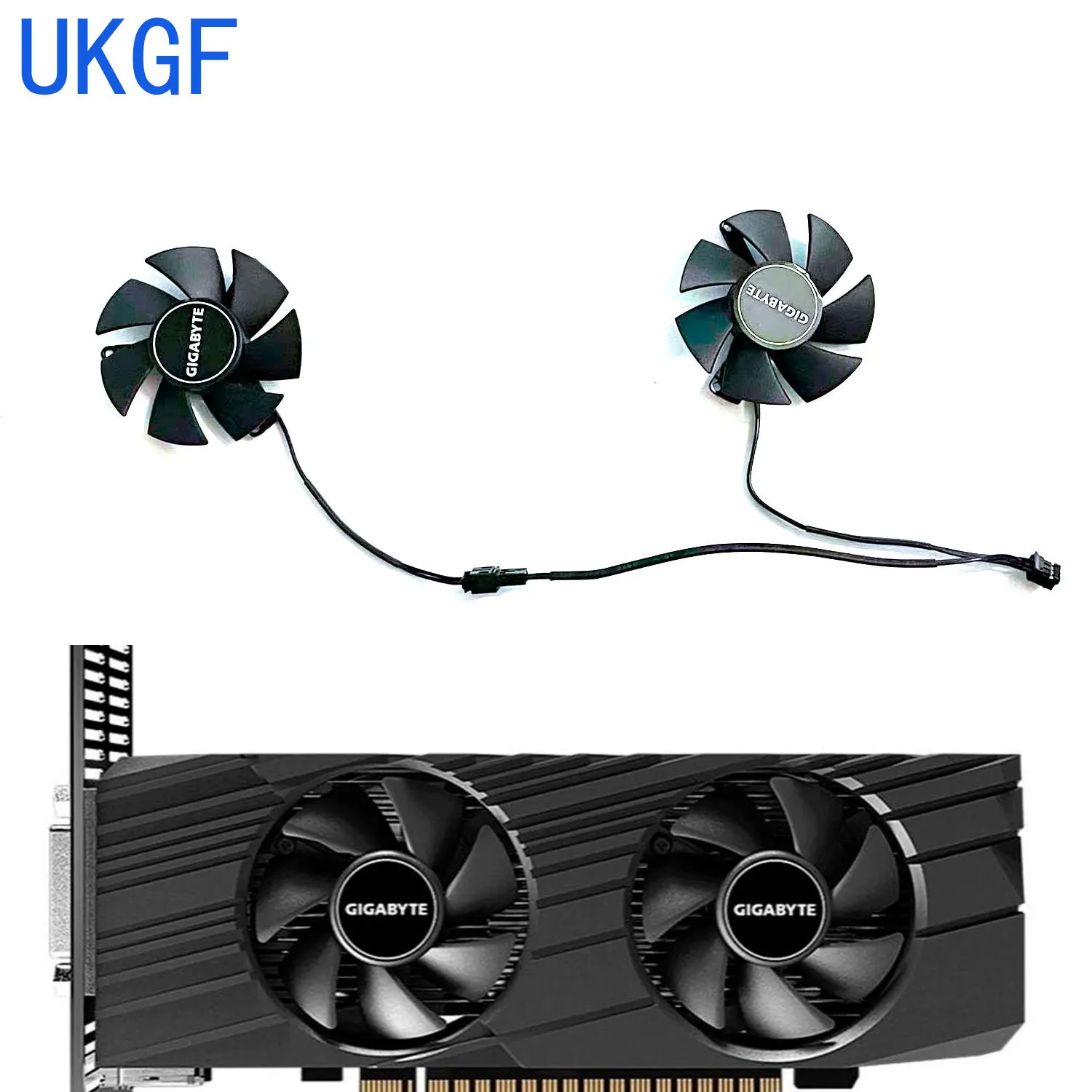 

FS1250-S2053A 0.19A GPU VGA Video Cooler Graphics Card Fan For Gigabyte GTX 1650 1630 GTX1650 D6 OC Low Profile 4G Cards Cooling