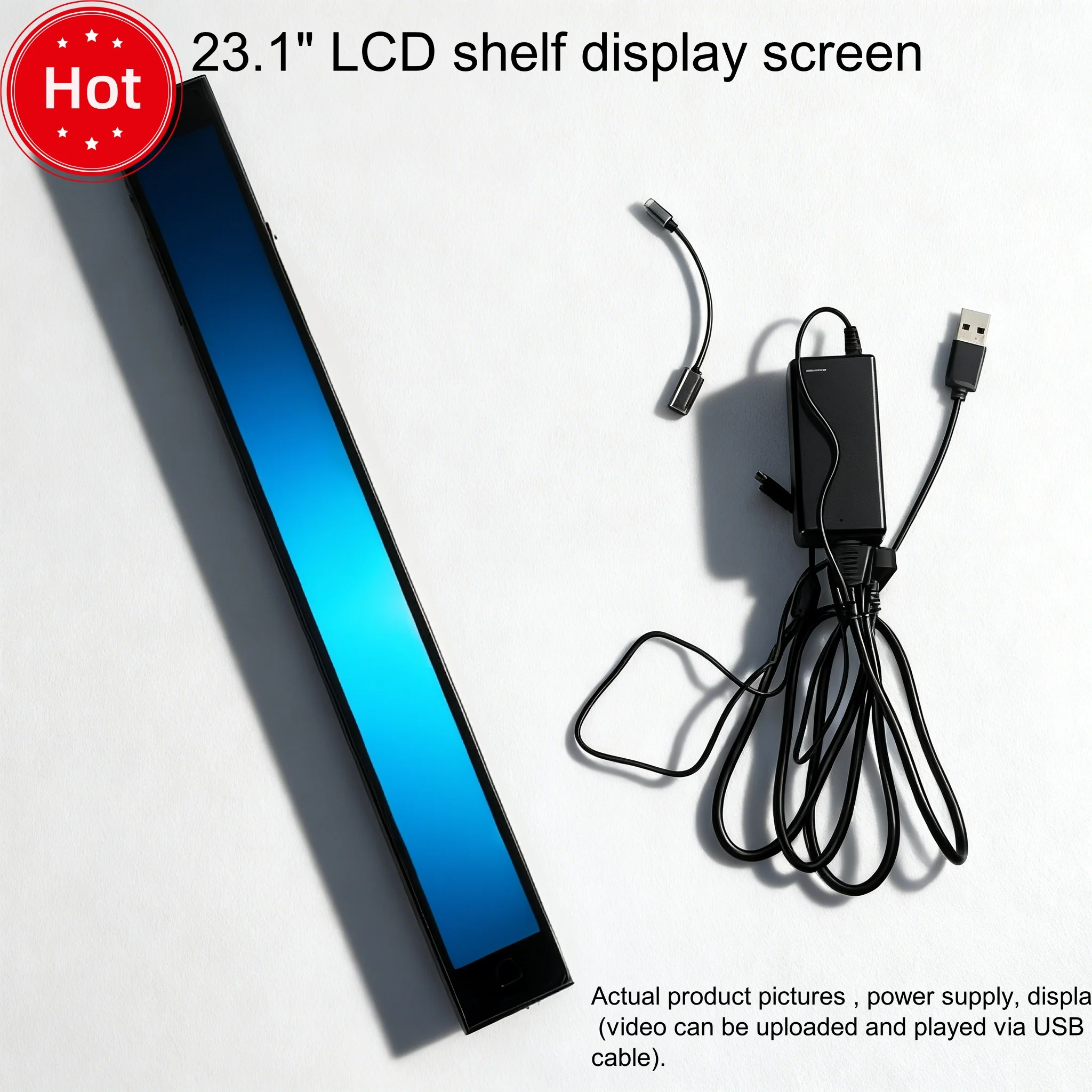 Custom Market Racks Shelves Edge Screen For Supermarket Retail Store LED Wall Panel LED Display Screen Cashier Equipment