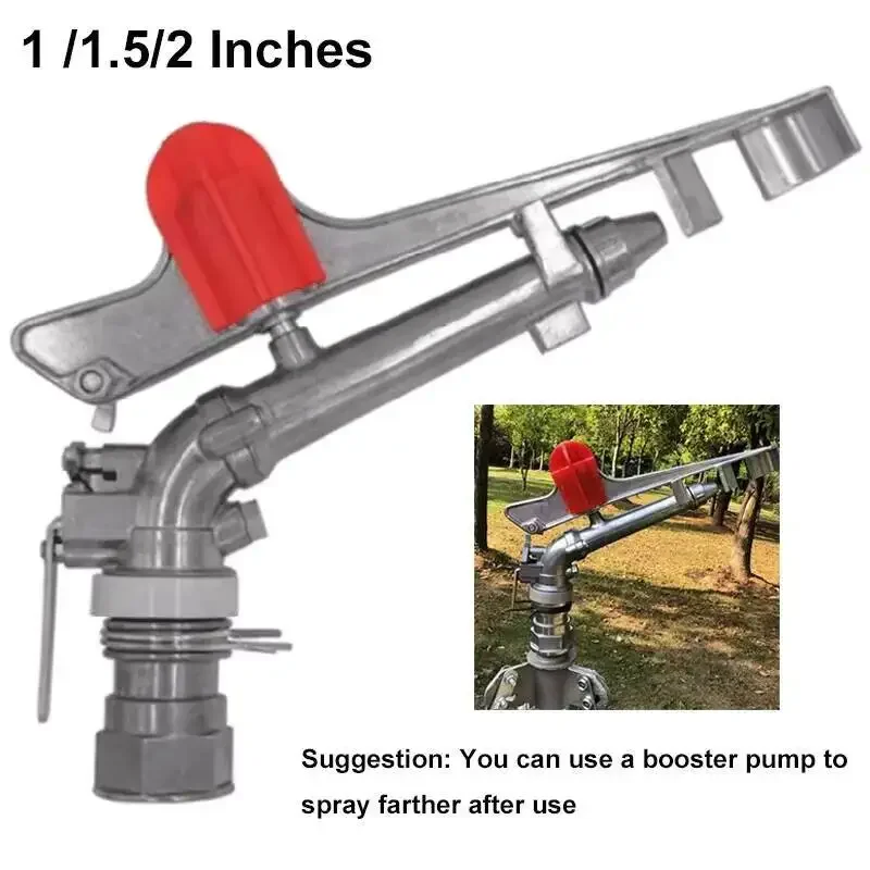 Hot Best 1.5/2 inch Zinc Alloy Nozzle Irrigation Sprinkler System Water 360 Degrees Adjustable Rain Spray Field Sprinklers