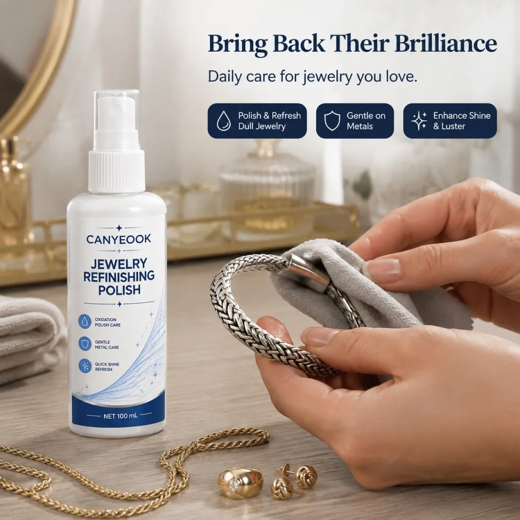 CANYEOOK 100ml Jewelry Polishing Agent - Fast Remove Tarnish Oxidation Restore Shine for Gold Silver Jewelry Polish