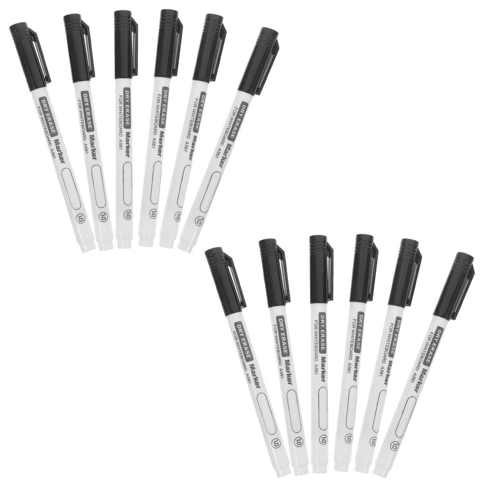 

12 Pcs Whiteboard Pen Marker Graffiti School Supply Dry Erase Markers Thin for Plastic Classroom Student Marking
