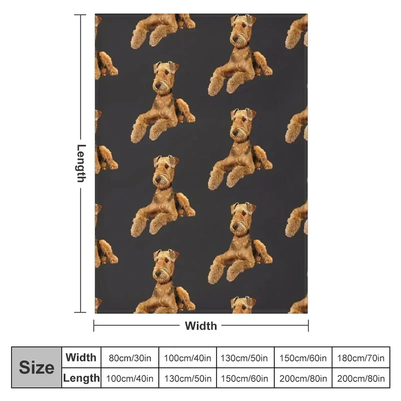 Airedale Terrier Beautiful Dog Throw Blanket Hairys Large For Decorative Sofa Bed Blankets