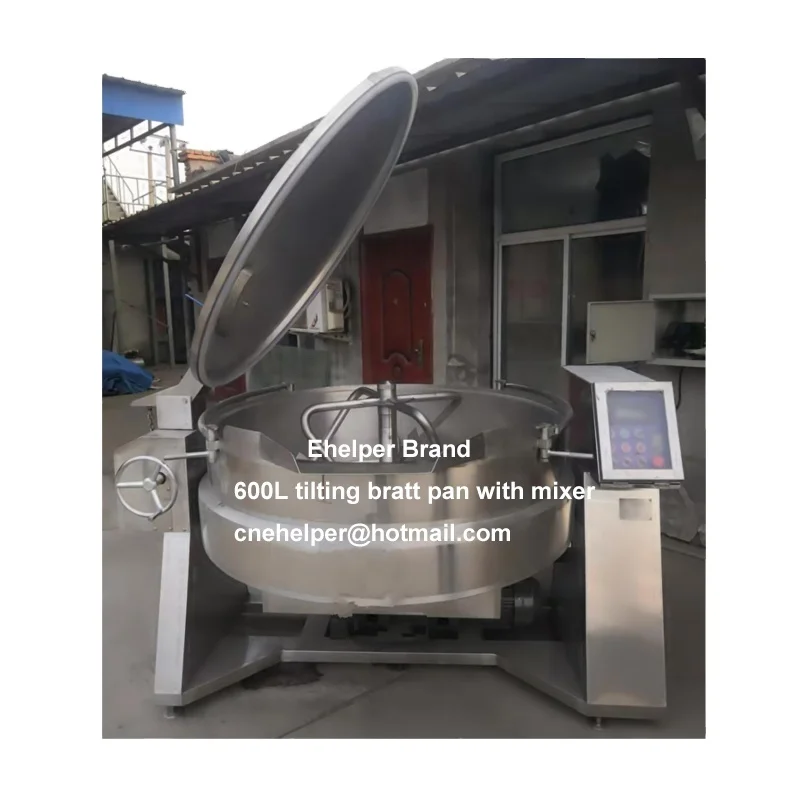 Khoya, Jam, Chili Sauce, Making Machine With Planetary Stirrer, Oil Interlayer, Automatic Tilting